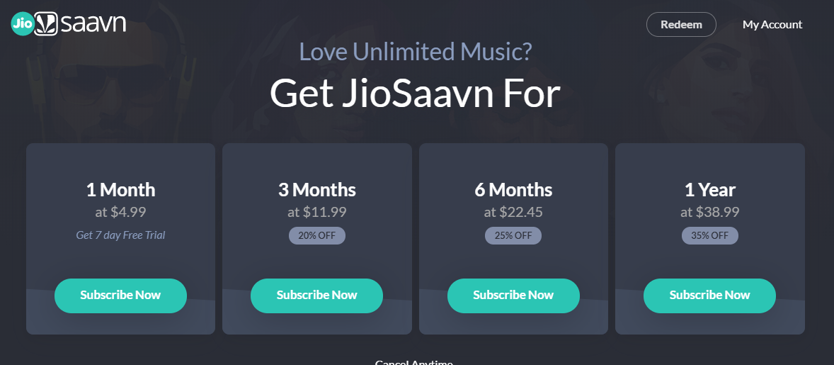 JioSaavn_package_price