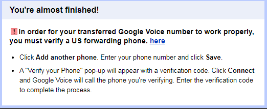 转移google voice成功