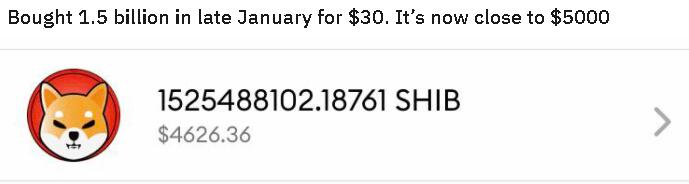 有人30美元购买的屎币，现在已经接近5000美元了。