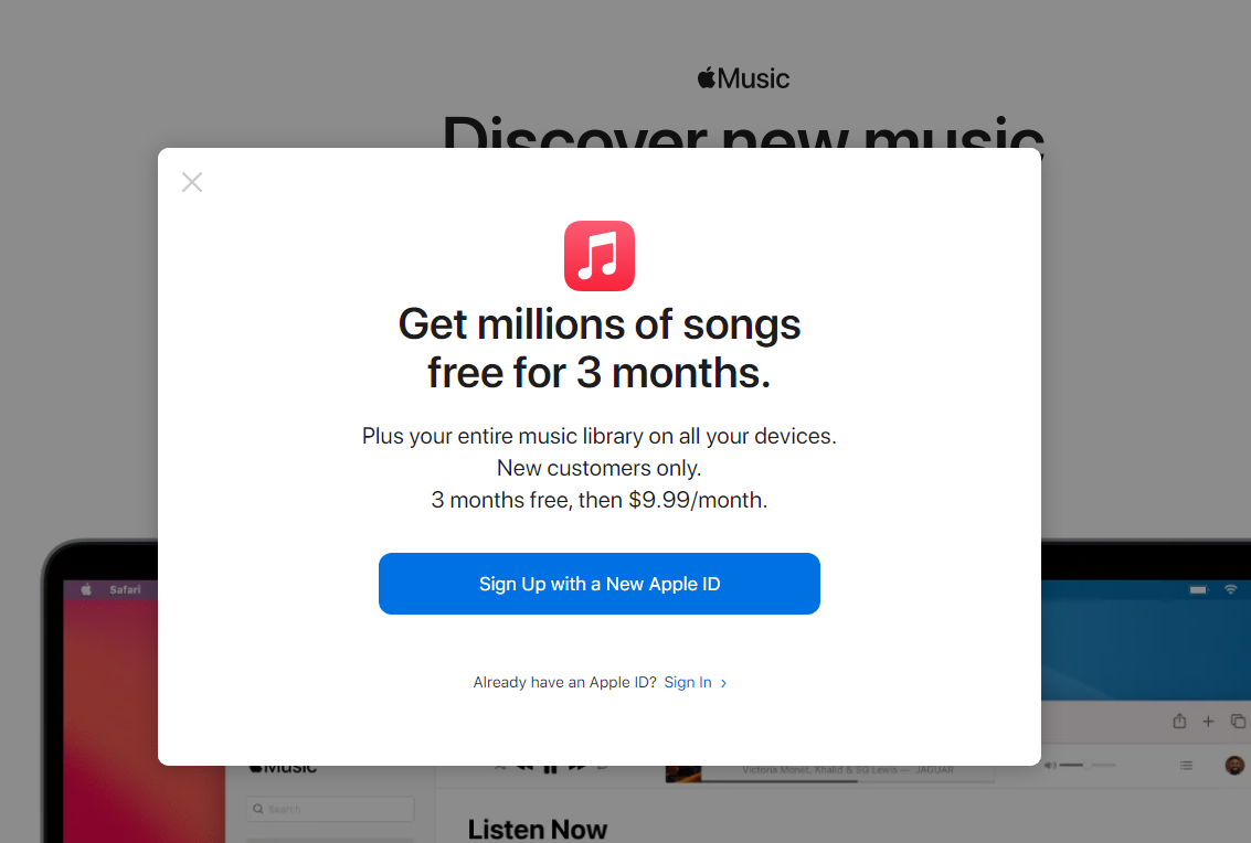 国内使用Apple music,免费体验6个月的新用户订阅方法