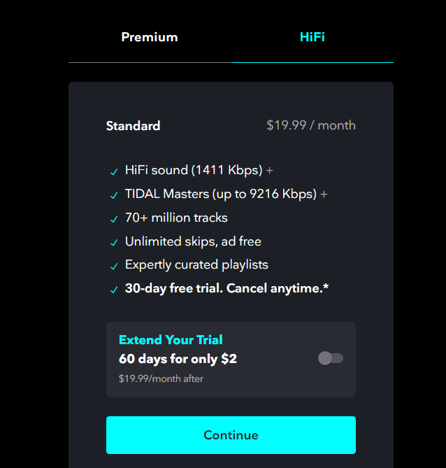 简单测评：国内使用音乐流媒体HIFI级平台Tidal体验，支持免费试用30天
