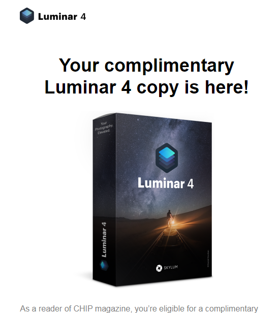 图像处理工具Luminar 4免费激活官方活动