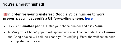 google voice转移时候账号是灰色或者提示your request didn't work