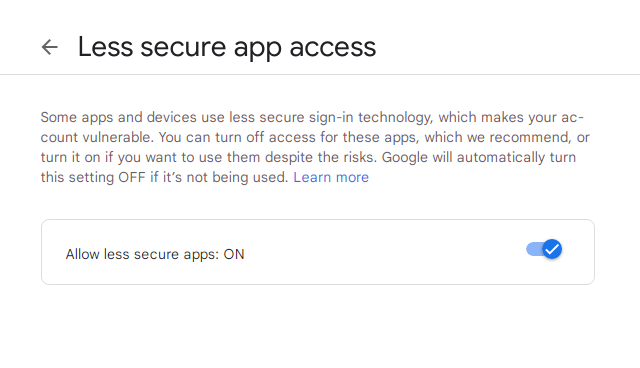如何在gmail总开启低安全性app权限Less secure apps
