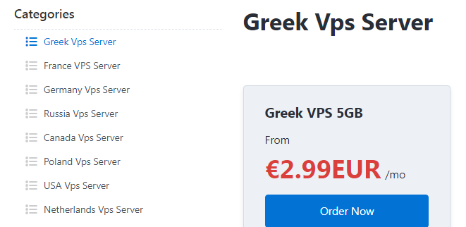 希腊vps,每月仅2.99欧元