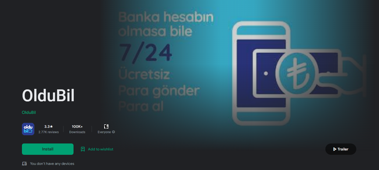 土耳其虚拟卡oldubil电子钱包申请,可以获得土耳其信用卡刷土区spotify等账号,ozan车开走后的新选择