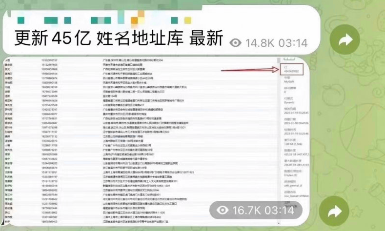 淘宝、抖音等国内知名电商平台疑似泄露超过45亿条新的快递地址的数据,躺着都中枪