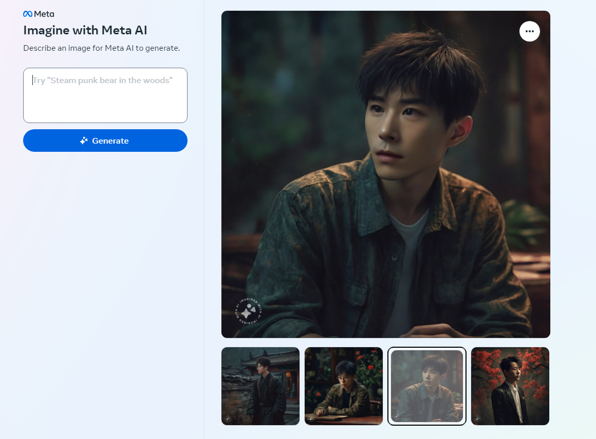 Meta推出了AI绘图功能,可以免费在线生成图片