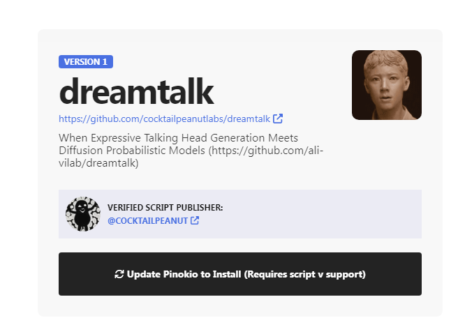 用dreamtalk大模型用图片生成动态视频